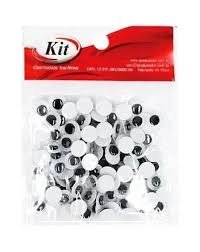 ARTESANATO OLHO MOVEL 10MM PRETO