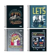 Caderno Univ. CD 1/1 80fls Masculino Pepper