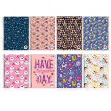 Caderno Univ. CD 20/1 320fls Feminino Pepper