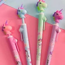 caneta esf. unicórnio