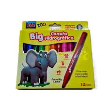 CANETA HIDROG. 12 CORES BIG LAVÁVEL
