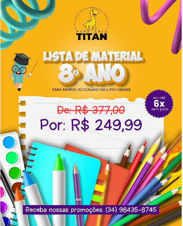 Material Escolar Objetivo - 8º Ano