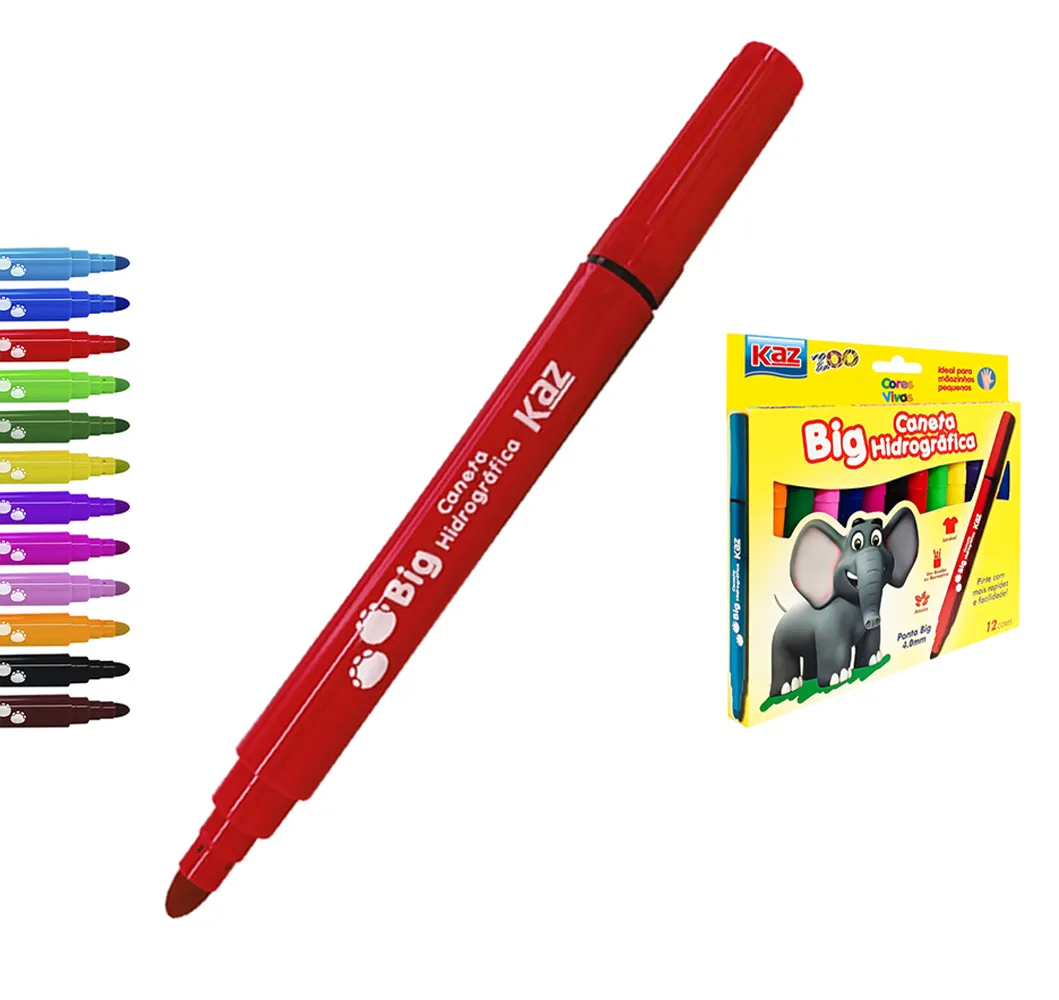 Caneta Hidrog.12 Cores Big Ponta D