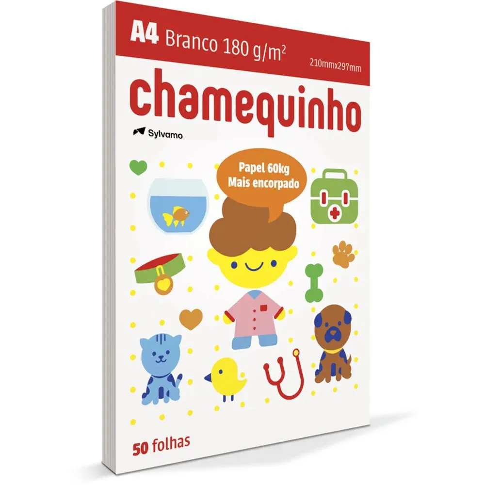 Chamequinho A4 BRANCO - 180G