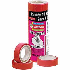 Fita adesiva vermelha