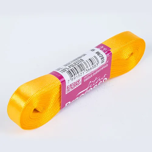 FITA DE CETIM 10X10MTS N2 AMARELO CANÁRIO