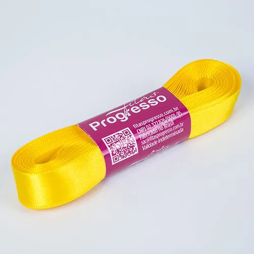 FITA DE CETIM 15X10MTS N3 AMARELO GEMA