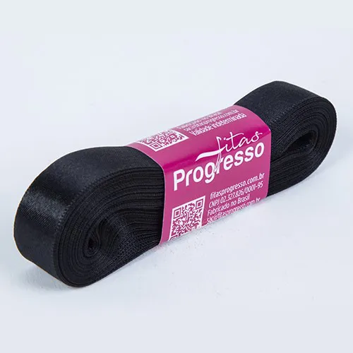 FITA DE CETIM 15X10MTS N3 PRETO